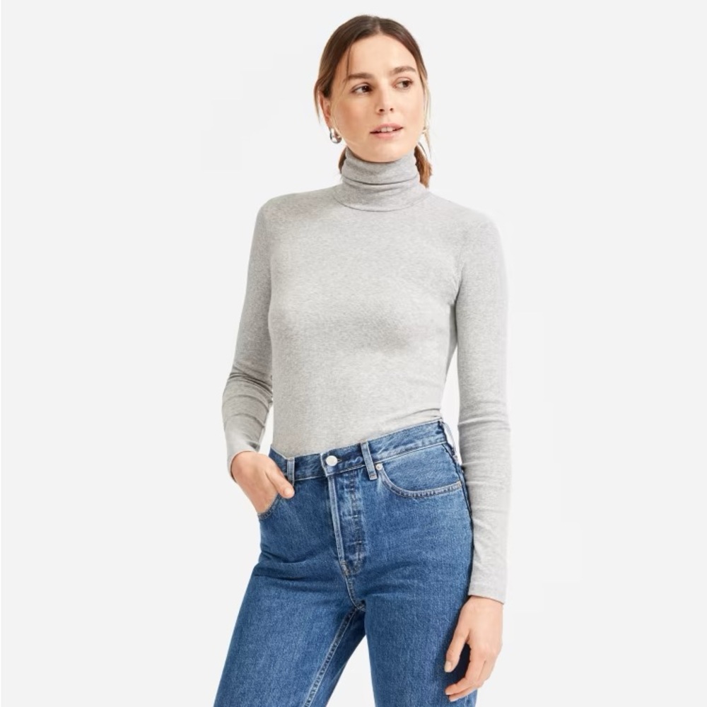 EVERLANE The Pima Micro-Rib Turtleneck